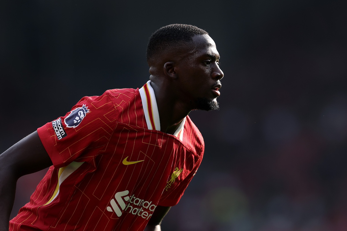 Ibrahima Konate in action for Liverpool.