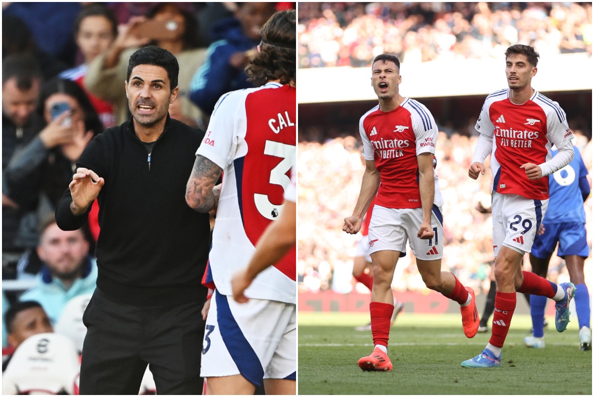 Mikel Arteta and Gabriel Martinelli