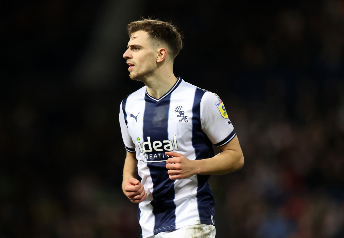 Jayson Molumby of West Bromwich Albion during the Sky Bet Championship between West Bromwich Albion and Coventry City at The Hawthorns on February 03, 2023 in West Bromwich, England.